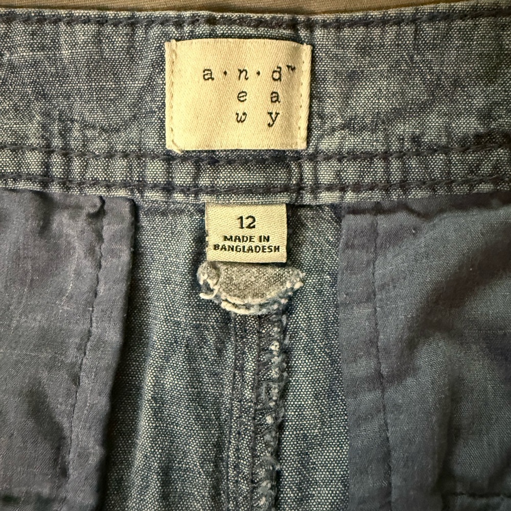 a new day Women's Blue Chambray Shorts - Picture 2 of 8